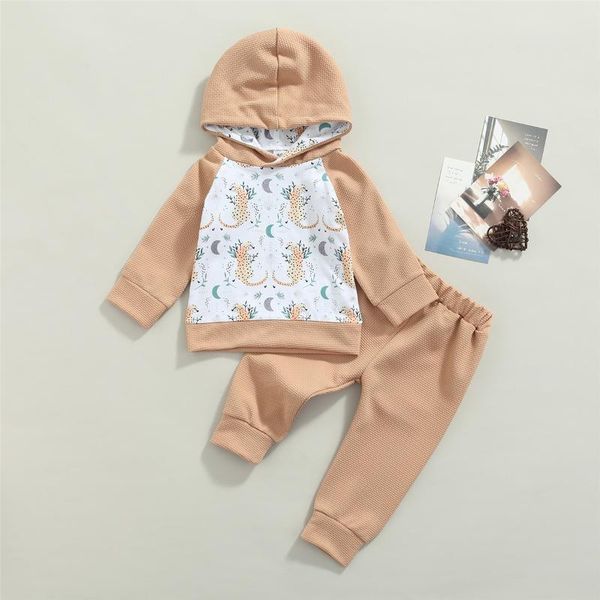 clothing sets 2pcs autumn kid outfit toddlers leopard plant printing long sleeve hooded hoodies pants children's girl boy set, White
clothing sets 2pcs autumn kid outfit toddlers leopard plant printing long sleeve hooded hoodies pants children's girl boy set, White