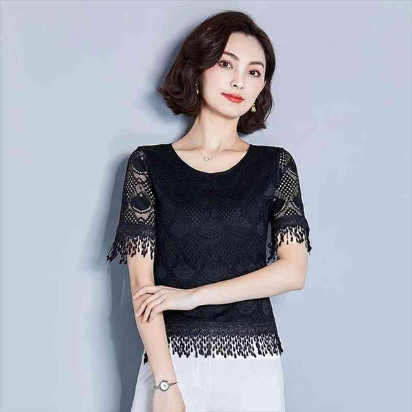5xl plus size lace fashion short sleeve summer elegant slim tassel shirt plus size women shirt df2613, White
5xl plus size lace fashion short sleeve summer elegant slim tassel shirt plus size women shirt df2613, White