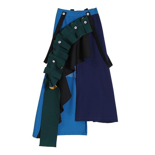 skirts fashion brand women's clothing autumn and winter ladies stitching skirt high waist irregular ruffle harajuku, Black
skirts fashion brand women's clothing autumn and winter ladies stitching skirt high waist irregular ruffle harajuku, Black