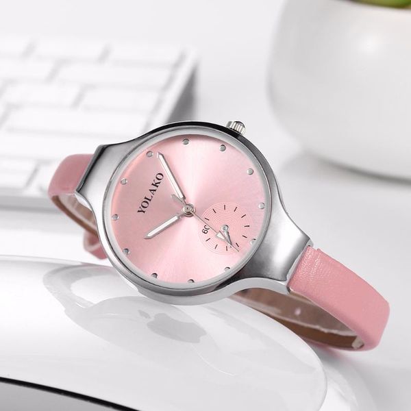 wristwatches casual women's watch romantic yolako wrist 2021 leather rose gold designer ladies clock simple dress gfit montre femme, Slivery;brown
wristwatches casual women's watch romantic yolako wrist 2021 leather rose gold designer ladies clock simple dress gfit montre femme, Slivery;brown