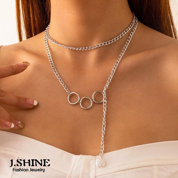 chains jshine baroque pearl pendant choker necklace fashion geometric linked circle chain women neck jewelry accessories, Silver
chains jshine baroque pearl pendant choker necklace fashion geometric linked circle chain women neck jewelry accessories, Silver