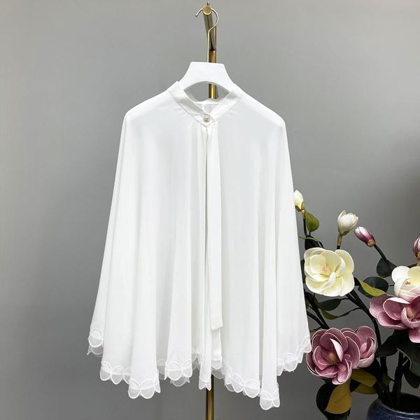 women's blouses & shirts women shawl summer cape thin batwing sleeve chiffon cardigan short sun protection clothing loose lace cover sh, White
women's blouses & shirts women shawl summer cape thin batwing sleeve chiffon cardigan short sun protection clothing loose lace cover sh, White
