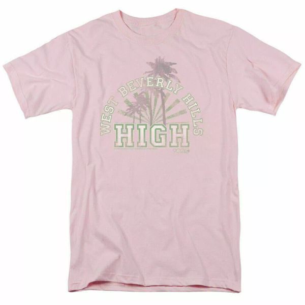 90210 west beverly hills high t shirt mens licensed classic tv shows light pink, White;black
90210 west beverly hills high t shirt mens licensed classic tv shows light pink, White;black