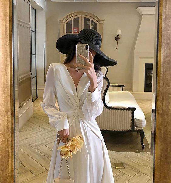 casual dresses autumn elegant red dress 2021 women's split long sleeve maxi korean style v-neck temperament party femme, Black;gray
casual dresses autumn elegant red dress 2021 women's split long sleeve maxi korean style v-neck temperament party femme, Black;gray