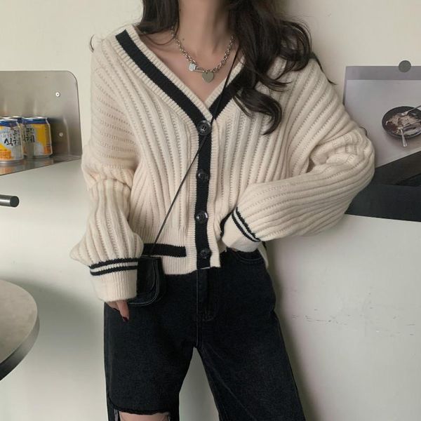 women's knits & tees knitted cardigan coat spring and autumn sweater 2021 retro v-neck fashion female short jacket b0063, White
women's knits & tees knitted cardigan coat spring and autumn sweater 2021 retro v-neck fashion female short jacket b0063, White