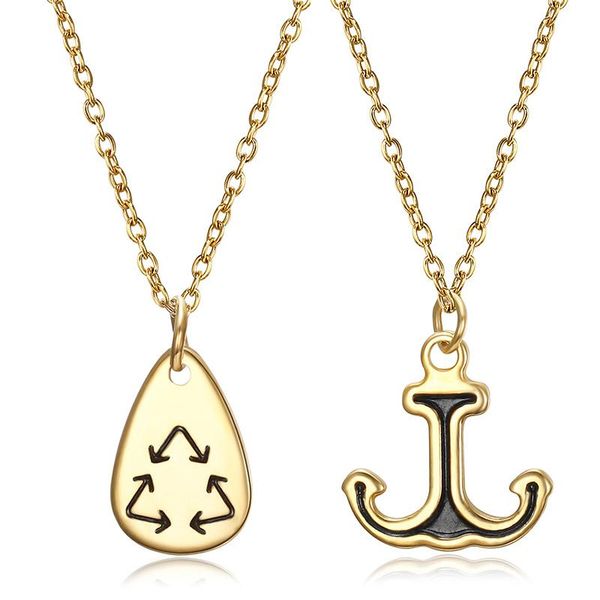 pendant necklaces trendy fashion jewelry temperament niche design triangle personality anchor titanium steel creative lady necklace, Silver
pendant necklaces trendy fashion jewelry temperament niche design triangle personality anchor titanium steel creative lady necklace, Silver