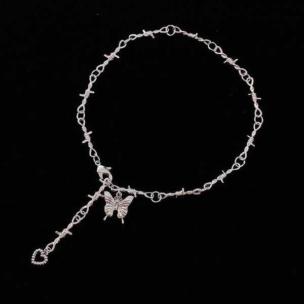punk short thorns butterfly choker necklace for women antique heart pendant hip hop party jewelry 2021 necklaces, Silver
punk short thorns butterfly choker necklace for women antique heart pendant hip hop party jewelry 2021 necklaces, Silver