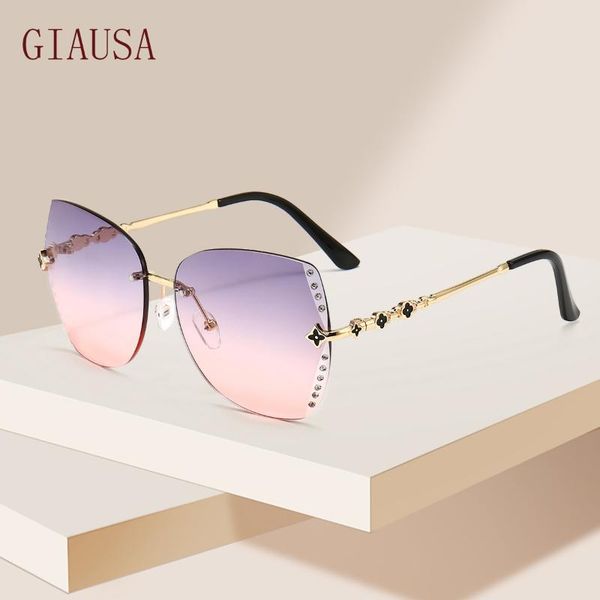 sunglasses giausa style rimless cut edge european and american fashion trend big frame ocean film, White;black
sunglasses giausa style rimless cut edge european and american fashion trend big frame ocean film, White;black
