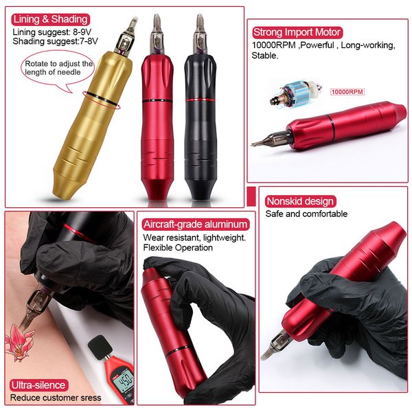 tattoo machine kit rotary tattoos pen gun permanent makeup pen tattoo machine kits tattoo power supply complete rotary pen perf
tattoo machine kit rotary tattoos pen gun permanent makeup pen tattoo machine kits tattoo power supply complete rotary pen perf