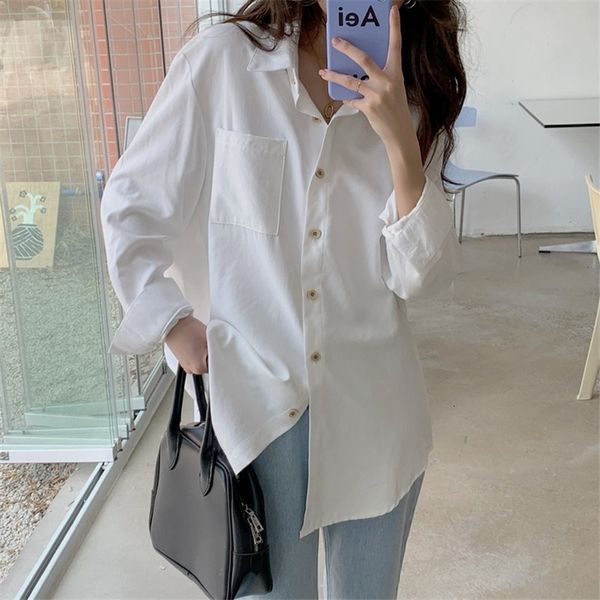 women's blouses & shirts women elegance brief chic casual solid sweet vintage new minimalist gentle streetwear pockets korean enzy, White
women's blouses & shirts women elegance brief chic casual solid sweet vintage new minimalist gentle streetwear pockets korean enzy, White