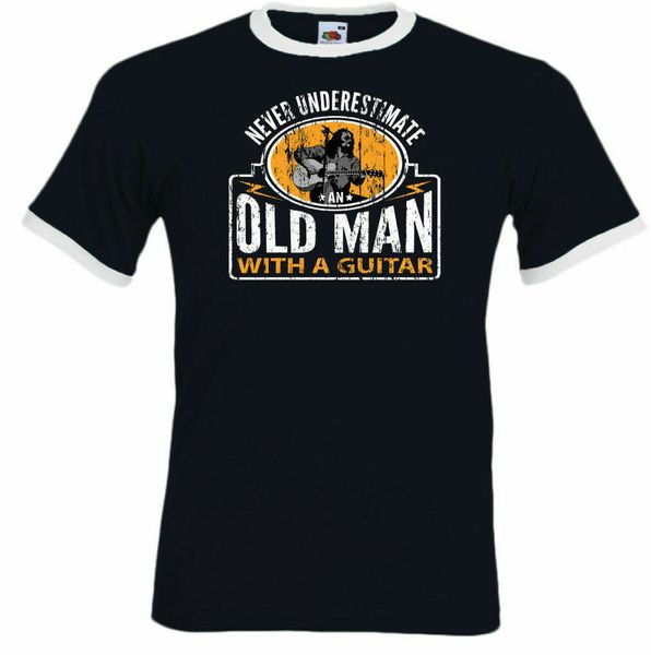 Guitar T-shirt never underestimate of old man with Mens Funny Guitarist, White;black
Guitar T-shirt never underestimate of old man with Mens Funny Guitarist, White;black