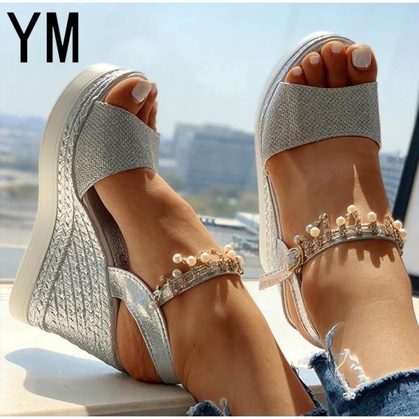 sandals 2021 women wedge summer bead studded detail platform buckle strap peep toe thick bottom casual shoes ladies, Black
sandals 2021 women wedge summer bead studded detail platform buckle strap peep toe thick bottom casual shoes ladies, Black