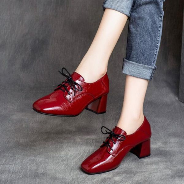 dress shoes 2021 fashion penuine leather women pumps lace up party woman high heels female square toe, Black
dress shoes 2021 fashion penuine leather women pumps lace up party woman high heels female square toe, Black