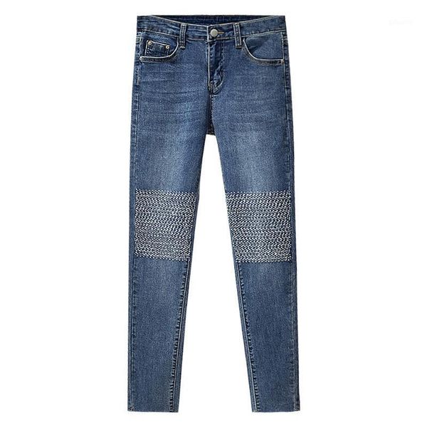 plus size women's fashion diamond-studded jeans korean nine-point pants spring autumn female high waist stretch slim 4xl, Blue
plus size women's fashion diamond-studded jeans korean nine-point pants spring autumn female high waist stretch slim 4xl, Blue