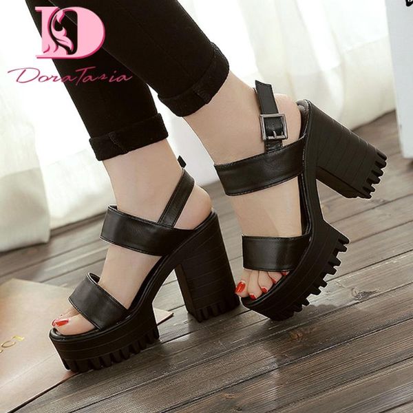 doratasia 2021 fashion ladies platform summer sandals thick high heels buckle women party office shoes woman, Black
doratasia 2021 fashion ladies platform summer sandals thick high heels buckle women party office shoes woman, Black