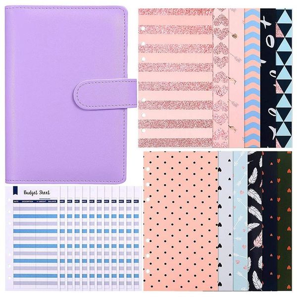 leather notebook binder 12 piece budget envelopes cash planner organizer pieces 6 holes expense sheets gift wrap
leather notebook binder 12 piece budget envelopes cash planner organizer pieces 6 holes expense sheets gift wrap