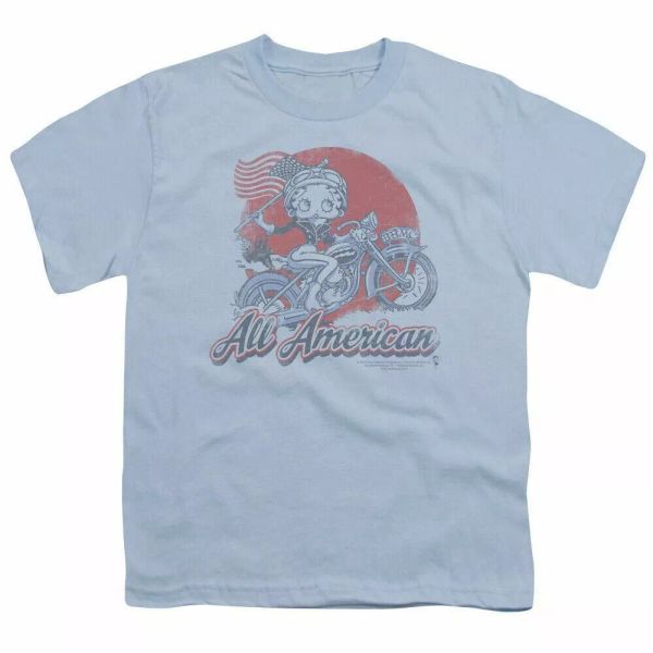 Betty Boop All American Biker Kids Youth T Shirt Licensed Toons Tee Light Blue, White;black
Betty Boop All American Biker Kids Youth T Shirt Licensed Toons Tee Light Blue, White;black