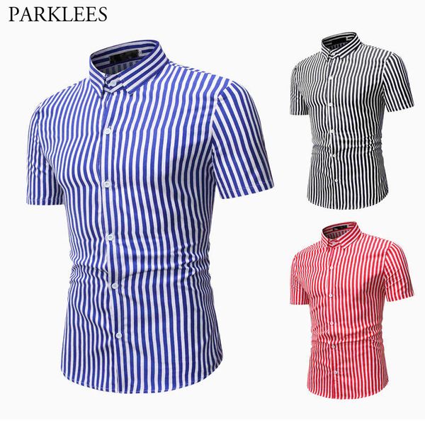 striped mens shirt casual slim fit men shirt short sleeve button down chemise homme business men dress shirts camisas hombre 210524, White;black
striped mens shirt casual slim fit men shirt short sleeve button down chemise homme business men dress shirts camisas hombre 210524, White;black