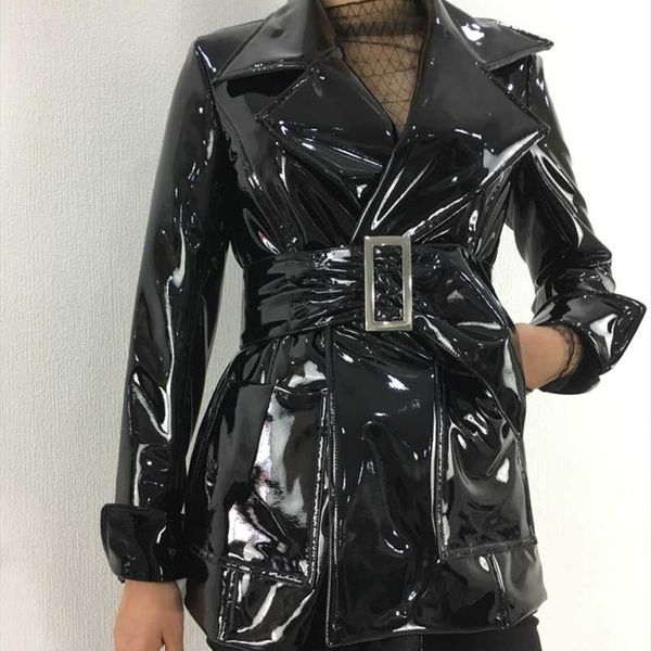 fashion brand glossy patent leather jackets pu female street style was thin long wq1161 dropship 211215, Black
fashion brand glossy patent leather jackets pu female street style was thin long wq1161 dropship 211215, Black