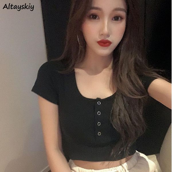 cropped t-shirts women solid simple o-neck short sleeve all-match skinny elegant female tees casual trendy korean style oversize women', White
cropped t-shirts women solid simple o-neck short sleeve all-match skinny elegant female tees casual trendy korean style oversize women', White