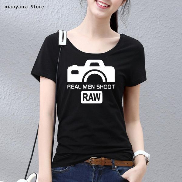 women's t-shirt real men shoot famale summer style cotton short sleeve t shirt funny pographer tee girls clothing, White
women's t-shirt real men shoot famale summer style cotton short sleeve t shirt funny pographer tee girls clothing, White