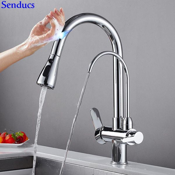 Sensor Kitchen Faucet Senducs Pull Out Filter Sink Smart Touch Sensing Mixer Tap Chrome Taps Bathroom Faucets
Sensor Kitchen Faucet Senducs Pull Out Filter Sink Smart Touch Sensing Mixer Tap Chrome Taps Bathroom Faucets