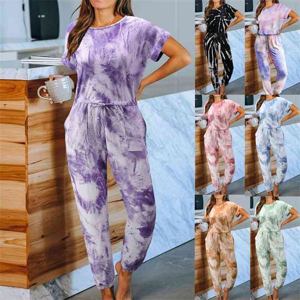 women set tie dye short sleeve o-neck tshirt and long pants tracksuit two piece casual outfit lounge wear 210520, White
women set tie dye short sleeve o-neck tshirt and long pants tracksuit two piece casual outfit lounge wear 210520, White