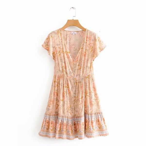 casual dresses women floral print bohemian beach es v-neck short sleeve spring summer boho holiday seaside mini av0f, Black;gray
casual dresses women floral print bohemian beach es v-neck short sleeve spring summer boho holiday seaside mini av0f, Black;gray