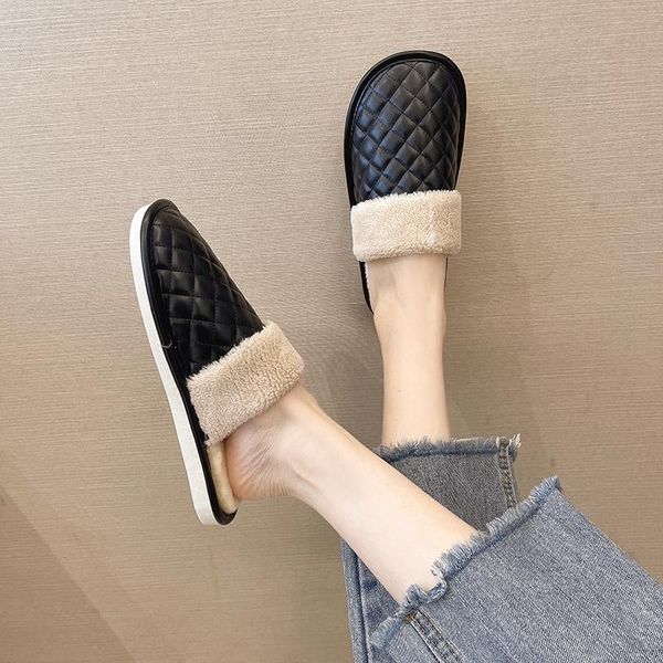 slippers 2021 fashion indoor women winter shoes cozy antiskid home flat half with fur woman, Black
slippers 2021 fashion indoor women winter shoes cozy antiskid home flat half with fur woman, Black