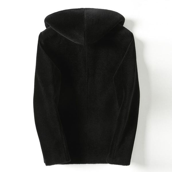 men's leather & faux fur coat sheep real shearing 200% wool plus size short autumn winter jacket men hooded kfs29m222 kj2294, Black
men's leather & faux fur coat sheep real shearing 200% wool plus size short autumn winter jacket men hooded kfs29m222 kj2294, Black