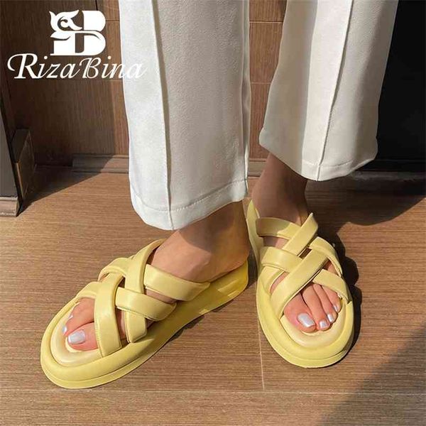 rizabina women real leather slippers platform solid color casual outdoor summer sandals fashion ladies footwear size 34-39 210903, Black
rizabina women real leather slippers platform solid color casual outdoor summer sandals fashion ladies footwear size 34-39 210903, Black