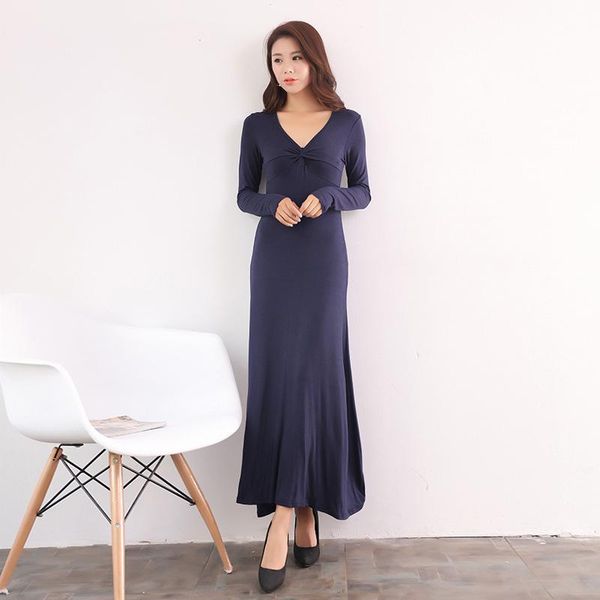 maxi dresses for women casual v-neck a-line long sleeve autumn modal cotton beach dress black clothing, Black;gray
maxi dresses for women casual v-neck a-line long sleeve autumn modal cotton beach dress black clothing, Black;gray