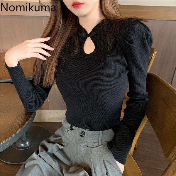nomikuma vintage button hollow-out baisc knitwear autumn winter women knitted korean solid slim pullover pull 6d168 210427, White;black
nomikuma vintage button hollow-out baisc knitwear autumn winter women knitted korean solid slim pullover pull 6d168 210427, White;black