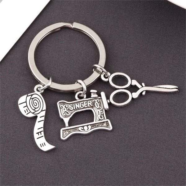 sewing machine keychain scissors tape measure pendant keyring for tailor gift metal making jewelry accessories e2588, Silver
sewing machine keychain scissors tape measure pendant keyring for tailor gift metal making jewelry accessories e2588, Silver
