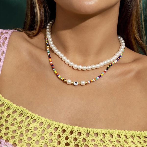 chains bohemian style trend hit color rice bead necklace creative imitation pearl beaded double layered jewelry gift female, Silver
chains bohemian style trend hit color rice bead necklace creative imitation pearl beaded double layered jewelry gift female, Silver