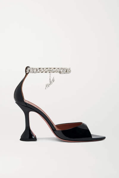 sandals season shoes awge flacko crystal chain embellished patent leather black italy flared heels
sandals season shoes awge flacko crystal chain embellished patent leather black italy flared heels