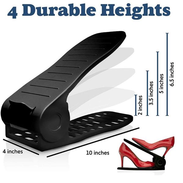 10pcs shoe slots organizer space saver stacker storage adjustable double deck rack holder for closet clothing & wardrobe
10pcs shoe slots organizer space saver stacker storage adjustable double deck rack holder for closet clothing & wardrobe