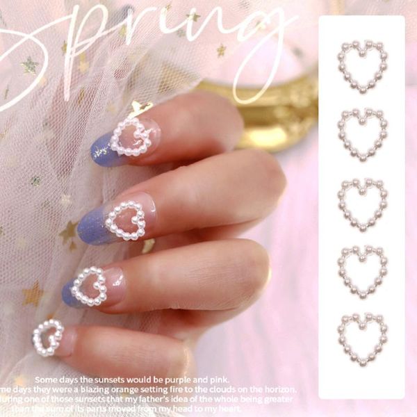 20pcs white charm pearl 3d nail art decorations heart-shaped design jewelry fashion manicure accessories, Silver;gold
20pcs white charm pearl 3d nail art decorations heart-shaped design jewelry fashion manicure accessories, Silver;gold