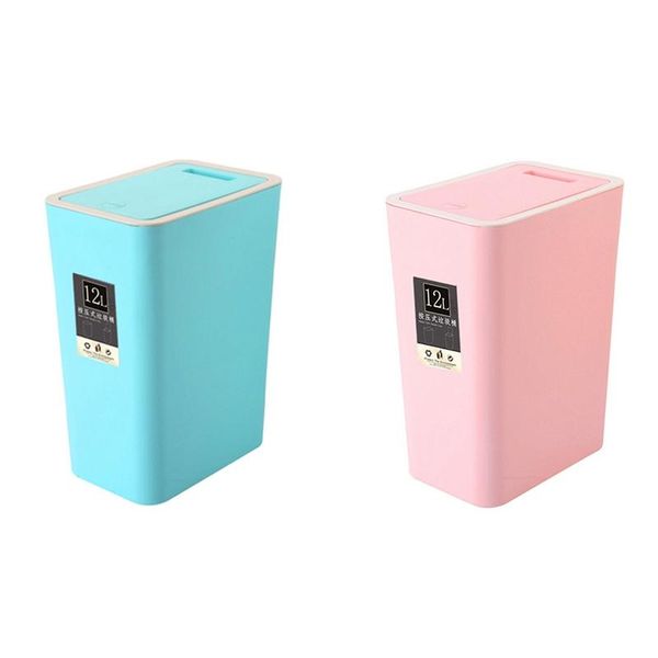 waste bins 2pcs 12l bathroom trash can toilet kitchen bin dustbin garbage press lid, blue & pink
waste bins 2pcs 12l bathroom trash can toilet kitchen bin dustbin garbage press lid, blue & pink