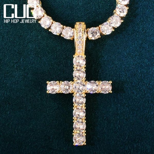 chains one row cross pendant for men women with 4mm zirconia necklace chain copper hip hop rock jewelry, Silver
chains one row cross pendant for men women with 4mm zirconia necklace chain copper hip hop rock jewelry, Silver