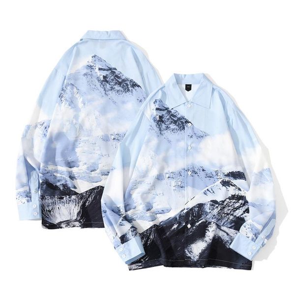 men's casual shirts tide brand oversize long-sleeve mens shirt couple models landscape printing thin young wild top, White;black
men's casual shirts tide brand oversize long-sleeve mens shirt couple models landscape printing thin young wild top, White;black