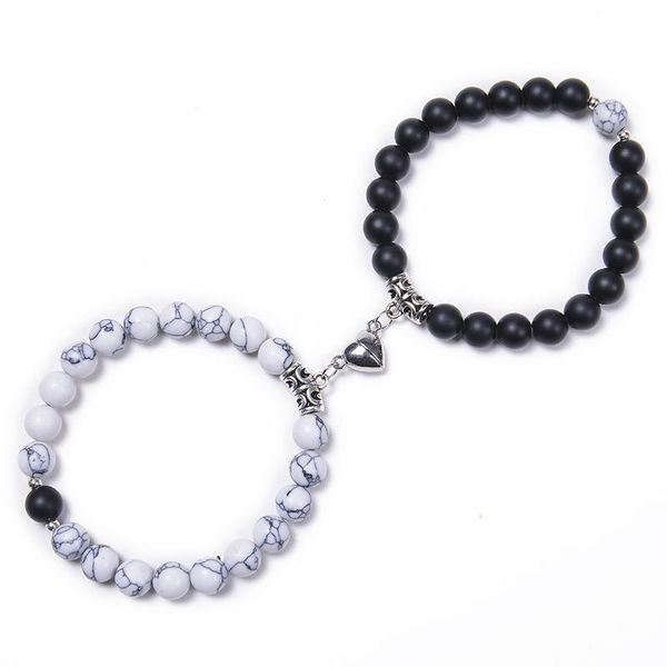beaded, strands lover couple white turquoises matching black stone bracelet heart magnet charms crystal stretch yoga jewelry
beaded, strands lover couple white turquoises matching black stone bracelet heart magnet charms crystal stretch yoga jewelry
