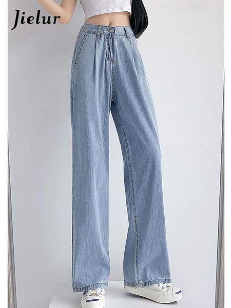women's jeans wide leg for women 2021 summer ice silk high waist thin pant washed button blue tencel trousers femme xs-xl
women's jeans wide leg for women 2021 summer ice silk high waist thin pant washed button blue tencel trousers femme xs-xl
