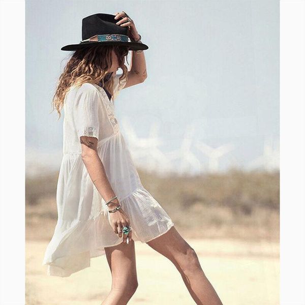 swimwear plus size cover up summer beach dress bathing suit ups wear coverups for women beachwear women's, White;black
swimwear plus size cover up summer beach dress bathing suit ups wear coverups for women beachwear women's, White;black