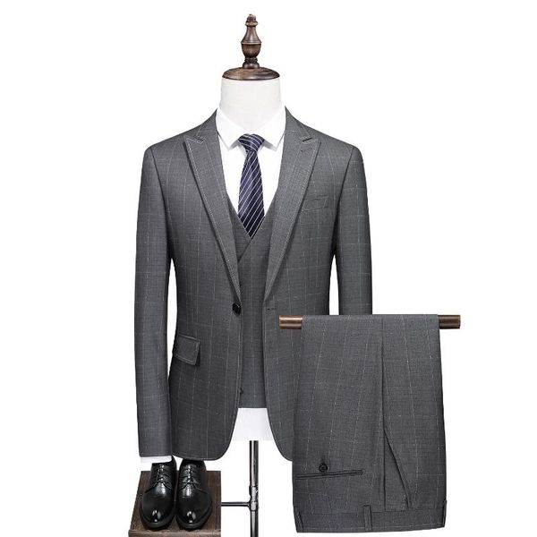 men's suits & blazers spring autumn high class formal wedding man's three peices (jacket+pants+vest) dark grey business, White;black
men's suits & blazers spring autumn high class formal wedding man's three peices (jacket+pants+vest) dark grey business, White;black