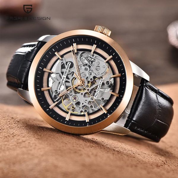 wristwatches pagani design automatic men's mechanical watch brand japanese movement accurate skeleton watches business style gift for m, Slivery;brown
wristwatches pagani design automatic men's mechanical watch brand japanese movement accurate skeleton watches business style gift for m, Slivery;brown