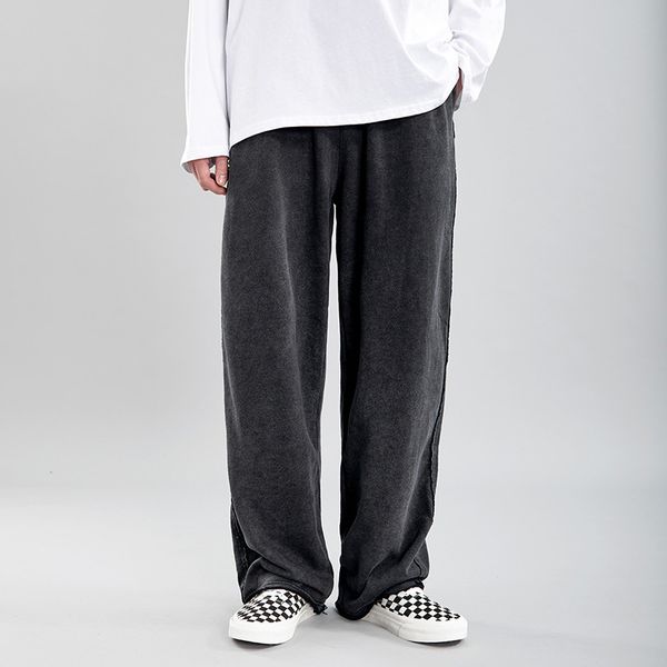 high street woolen edgewise men's fashion lazy wind loose leisure elastic waist mop floor wide feet wash water make old pants, Black
high street woolen edgewise men's fashion lazy wind loose leisure elastic waist mop floor wide feet wash water make old pants, Black