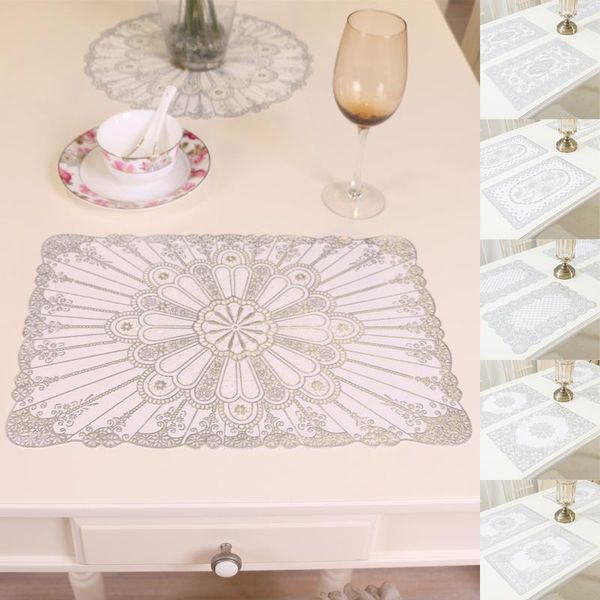 mats & pads european style hollow bronzing lace placemat multi-style western food anti-scalding mat 30x45cm home table decoration
mats & pads european style hollow bronzing lace placemat multi-style western food anti-scalding mat 30x45cm home table decoration