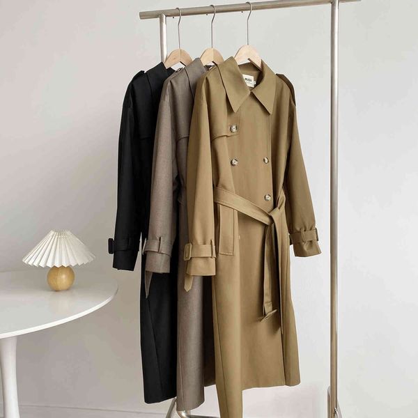 korean style long lace-up windbreaker women's autumn and winter casual classic double-breasted trench coat o773, Tan;black
korean style long lace-up windbreaker women's autumn and winter casual classic double-breasted trench coat o773, Tan;black