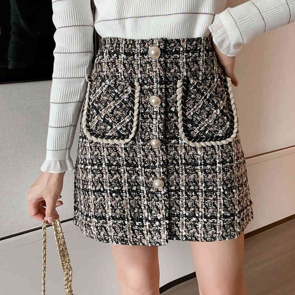lucyever empire plaid a-line midi skirt for women autumn korean pearl button mini skirts womens harajuku clothes female 210521, Black
lucyever empire plaid a-line midi skirt for women autumn korean pearl button mini skirts womens harajuku clothes female 210521, Black